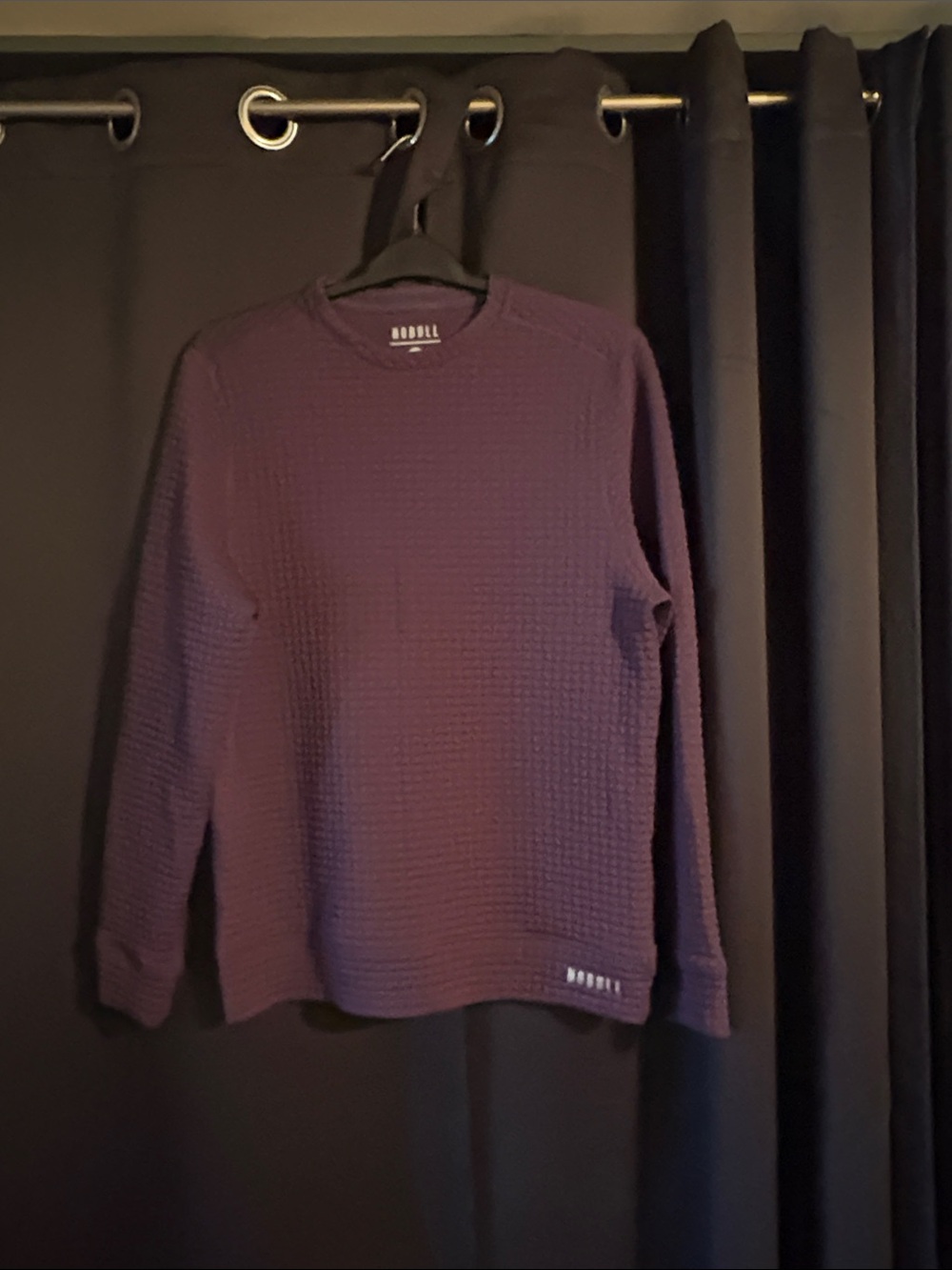 NOBULL Men's Crewneck Waffle Knit Sweater - Plum